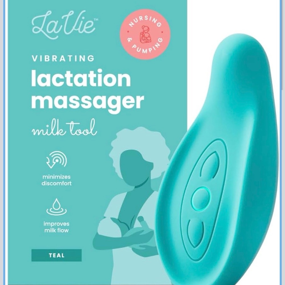 Teal Vibrating Lactation Massager